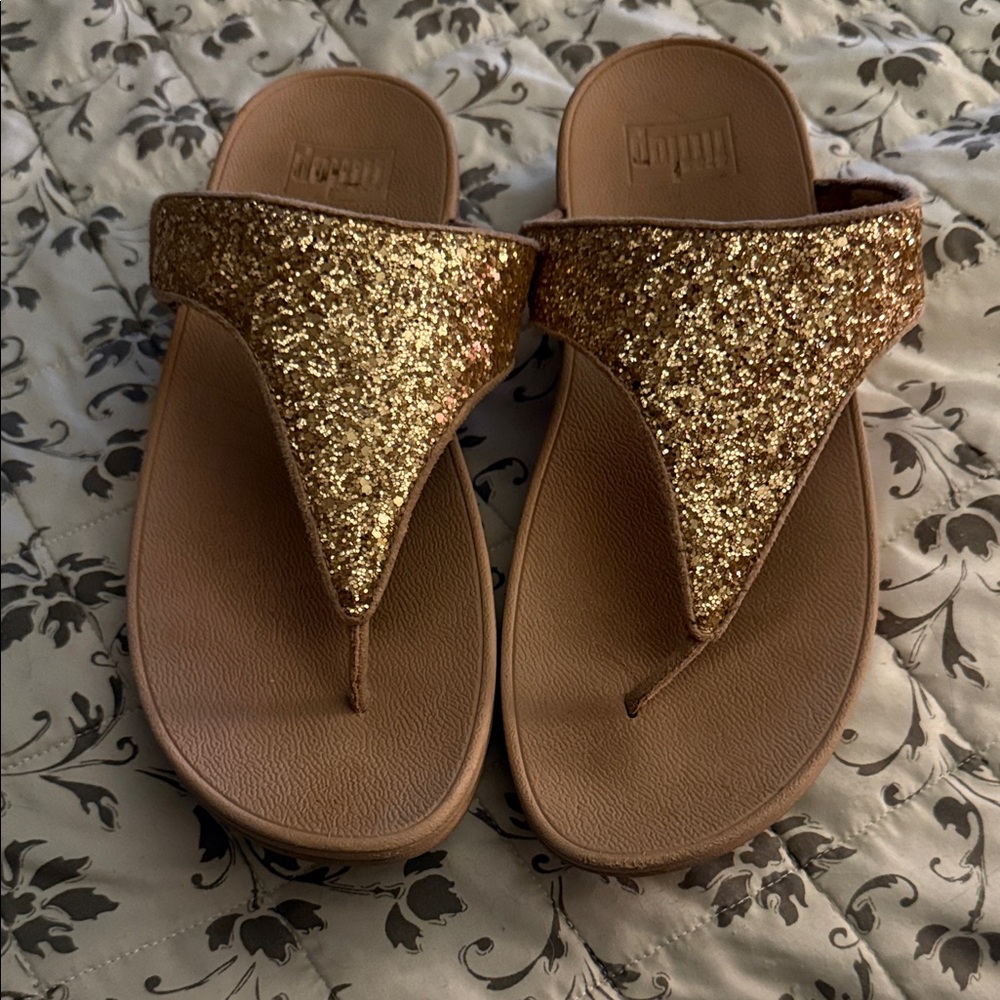 Fitflop Gold Glitter Sandals